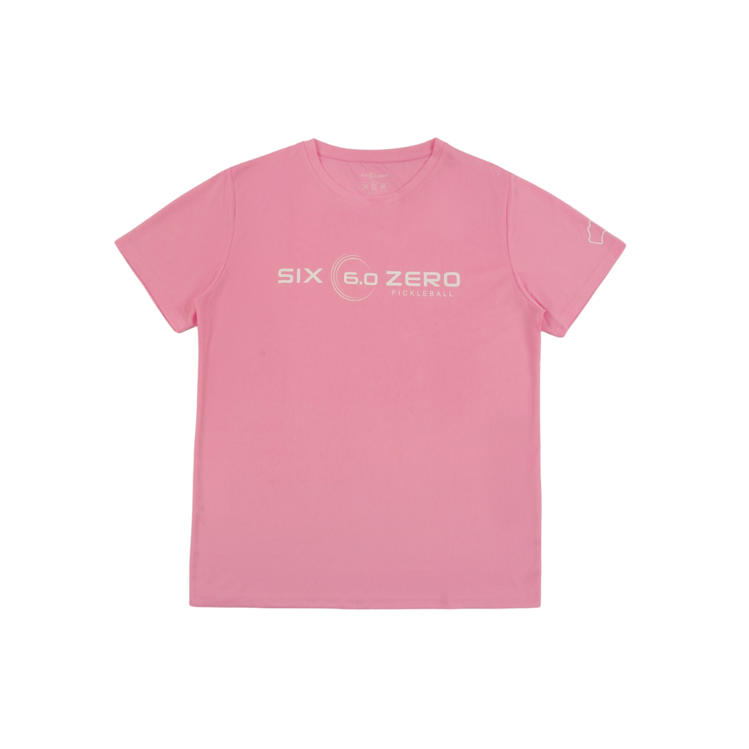 Six Zero Performance Sport Shirt - Gem Series Double Black Diamond Pink and White Logo