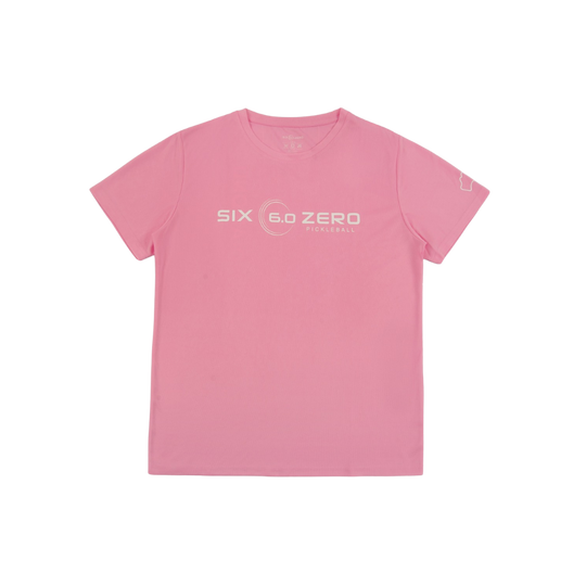 Six Zero Performance Sport Shirt - Gem Series Double Black Diamond Pink and White Logo