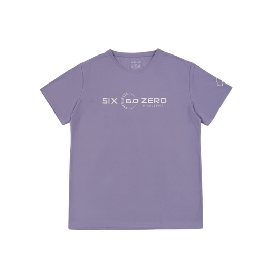 Six Zero Performance Sport Shirt - Gem Series Black Diamond Amethyst and White Logo