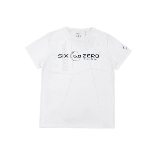 Six Zero Performance Sport Shirt - Gem Series Double Black Diamond White and Black Logo